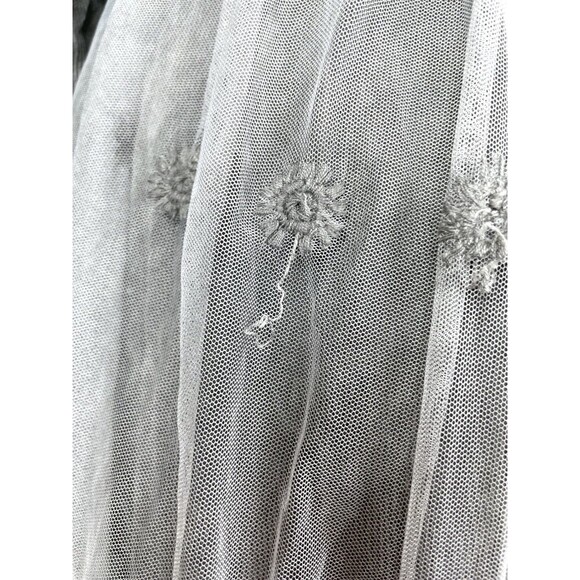 Victorian Trading Co Jacket Women L/XL Gray Lace Corduroy Button Closure - Picture 5 of 16